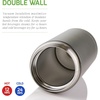 image:imageOvente Stainless Steel Vacuum Insulated Coffee Water Mug 16 oz Portable Double Wall Handheld Tumbler with Tea Infuser BPAFree Spill Proof Travel Friendly for Hot Cold Beverage Gunmetal MSA16G