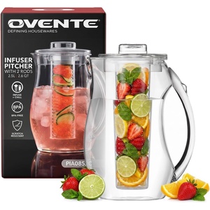 image:imageOVENTE 85 Ounce Fruit Infuser Water Pitcher Clear PIA0852C