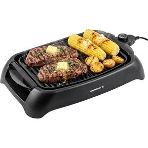 image:imageOVENTE Electric Indoor Grill 15x10 Inch NonStick Plate Copper GD1510NLCOGD1632NLB  Black