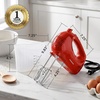 image:imageOVENTE 5Speed Electric Hand Mixer with Storage Case150W Red HM151RRed