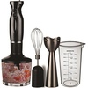 image:imageOVENTE Corded Hand Blender Set with Whisk Beaker and Chopper Black HS585B
