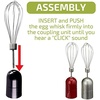 image:imageOVENTE Corded Hand Blender Set with Whisk Beaker and Chopper Black HS585B