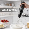 image:imageOVENTE Electric Corded Hand Blender 300W with 2 Mixing Speeds White HS560WBlack  With Attachment