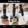 image:imageOVENTE Electric Corded Hand Blender 300W with 2 Mixing Speeds White HS560WBlack  With Attachment