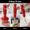 image:imageOVENTE Electric Corded Hand Blender 300W with 2 Mixing Speeds White HS560WRed  With Attachment