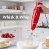 image:imageOVENTE Electric Corded Hand Blender 300W with 2 Mixing Speeds White HS560WRed  With Attachment