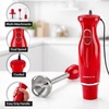 image:imageOVENTE Electric Corded Hand Blender 300W with 2 Mixing Speeds White HS560WRed  With Attachment