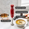 image:imageOVENTE Electric Corded Hand Blender 300W with 2 Mixing Speeds White HS560WRed