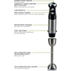 image:imageOVENTE Electric Corded Hand Blender 500W with 6 Mixing Speed Black HS680B