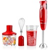 image:imageOVENTE Immersion Electric Hand Blender 300 Watt Power 2 Mix Speed with Stainless Steel Blades amp Portable 5 Speed Mixing Electric Hand Mixer with Stainless Steel Whisk Beater Attachments