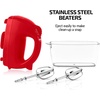image:imageOVENTE Portable Electric Hand Mixer 5 Speed Mixing 150W Powerful Blender for Baking amp Cooking with 2 Stainless Steel Chrome Beater Attachments amp Snap Clear Case Compact Easy Storage Turquoise HM161TMixer  Red