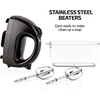 image:imageOVENTE Portable Electric Hand Mixer 5 Speed Mixing 150W Powerful Blender for Baking amp Cooking with 2 Stainless Steel Chrome Beater Attachments amp Snap Clear Case Compact Easy Storage Turquoise HM161TMixer  Black