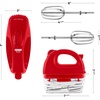 image:imageOVENTE Portable Electric Hand Mixer 5 Speed Mixing 150W Powerful Blender for Baking amp Cooking with 2 Stainless Steel Chrome Beater Attachments amp Snap Clear Case Compact Easy Storage Turquoise HM161TMixer  Red