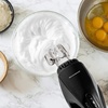 image:imageOVENTE Portable Electric Hand Mixer 5 Speed Mixing 150W Powerful Blender for Baking amp Cooking with 2 Stainless Steel Chrome Beater Attachments amp Snap Clear Case Compact Easy Storage Turquoise HM161TMixer  Black