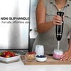image:imageOvente 300W Electric Immersion Hand Blender 2Pack with Stainless Steel Blades Black amp Red HS560BR