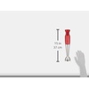 image:imageOvente MultiPurpose Immersion Hand Blender Set  300Watts 2Speed  Stainless Steel Blades and Detachable Shaft  Includes Egg Whisk and BPAFree Beaker 24 oz  Red HS583R