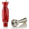 image:imageOvente MultiPurpose Immersion Hand Blender Set  300Watts 2Speed  Stainless Steel Blades and Detachable Shaft  Includes Egg Whisk and BPAFree Beaker 24 oz  Red HS583R