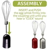 image:imageOvente MultiPurpose Immersion Hand Blender Set  300Watts 2Speed  Stainless Steel Blades and Detachable Shaft  Includes Egg Whisk and BPAFree Beaker 24 oz  Black HS583B