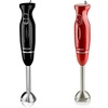 image:imageOvente 300W Electric Immersion Hand Blender 2Pack with Stainless Steel Blades Black amp Red HS560BR