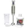 image:imageOvente Immersion Hand Blender Set with Brushed Stainless Steel Blades 500 Watt Power 6 Mix Speed Handheld Stick Blender with Egg Whisk Attachment Mixing Beaker and BPAFree Food Chopper White HS665W  500W Handheld Immersion Stick Mixer 6 Mixing Speed Safety Lock Detachable Dishwasher Safe Shaft Stainless Steel Blades
