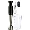 image:imageOvente MultiPurpose Immersion Hand Blender Set  300Watts 2Speed  Stainless Steel Blades and Detachable Shaft  Includes Egg Whisk and BPAFree Beaker 24 oz  Black HS583B