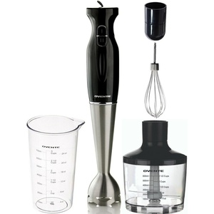 image:imageOVENTE Corded Hand Blender Set with Whisk Beaker and Chopper Black HS585B