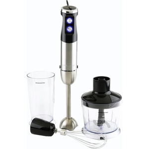 image:imageOVENTE Corded Hand Blender Set with Whisk Beaker and Chopper Black HS685B