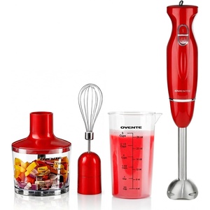 image:imageOVENTE Electric Corded Hand Blender 300W with 2 Mixing Speeds White HS560WRed  With Attachment