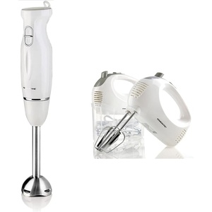 image:imageOVENTE Electric Immersion Hand Blender 300 Watt 2 Mixing Speed with Stainless Steel Blades amp Portable 5 Speed Mixing Electric Hand Mixer with Stainless Steel Whisk Beater Attachments