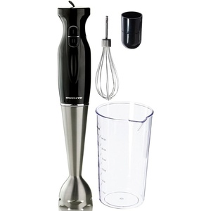 image:imageOvente MultiPurpose Immersion Hand Blender Set  300Watts 2Speed  Stainless Steel Blades and Detachable Shaft  Includes Egg Whisk and BPAFree Beaker 24 oz  Black HS583B