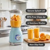 image:imageOVENTE Countertop Blender 50 Oz 4 Speed Settings 550W Blue BLH2604LBL