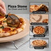 image:imageOVENTE 13 Round Pizza Stone for Oven and Grill Beige BW10132