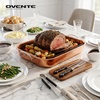 image:imageOVENTE 17 Carbon Steel Roasting Pan with VShape Rack Copper CWR30820CO15 x 1175