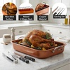 image:imageOVENTE 17 Carbon Steel Roasting Pan with VShape Rack Copper CWR30820CO15 x 1175