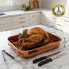 image:imageOVENTE 17 Carbon Steel Roasting Pan with VShape Rack Copper CWR30820CO15 x 1175