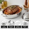 image:imageOVENTE 17 Carbon Steel Roasting Pan with VShape Rack Copper CWR30820CO1562 x 1175