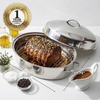 image:imageOVENTE 17 Carbon Steel Roasting Pan with VShape Rack Copper CWR30820CO1562 x 1175