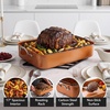 image:imageOVENTE 17 Carbon Steel Roasting Pan with VShape Rack Copper CWR30820CO17