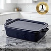 image:imageOVENTE 3 Qt Rectangular Ceramic Baking Dish with Lid Blue BP13BL