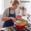 image:imageOVENTE 46 Qt Aluminum Dutch Oven with Lid Red DOA546R