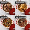 image:imageOVENTE 46 Qt Aluminum Dutch Oven with Lid Red DOA546R