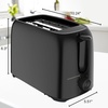 image:imageOVENTE Electric 2 Slice Toaster Machine 6Shade Setting Black TP2210BBlack