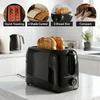 image:imageOVENTE Electric 2 Slice Toaster Machine 6Shade Setting Black TP2210BBlack
