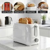 image:imageOVENTE Electric 2 Slice Toaster Machine 6Shade Setting Black TP2210BWhite
