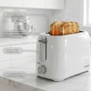 image:imageOVENTE Electric 2 Slice Toaster Machine 6Shade Setting Black TP2210BWhite