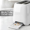 image:imageOVENTE Electric 2 Slice Toaster Machine 6Shade Setting Black TP2210BWhite