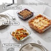 image:imageOVENTE Glass Baking Dish Set 3Piece Oval Bakeware Set Clear GBD33GBD30  Clear