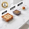 image:imageOVENTE Glass Baking Dish Set 3Piece Oval Bakeware Set Clear GBD33GBD30  Clear