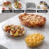 image:imageOVENTE Glass Baking Dish Set 3Piece Oval Bakeware Set Clear GBD33GDB33  Clear