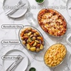 image:imageOVENTE Glass Baking Dish Set 3Piece Oval Bakeware Set Clear GBD33GDB33  Clear